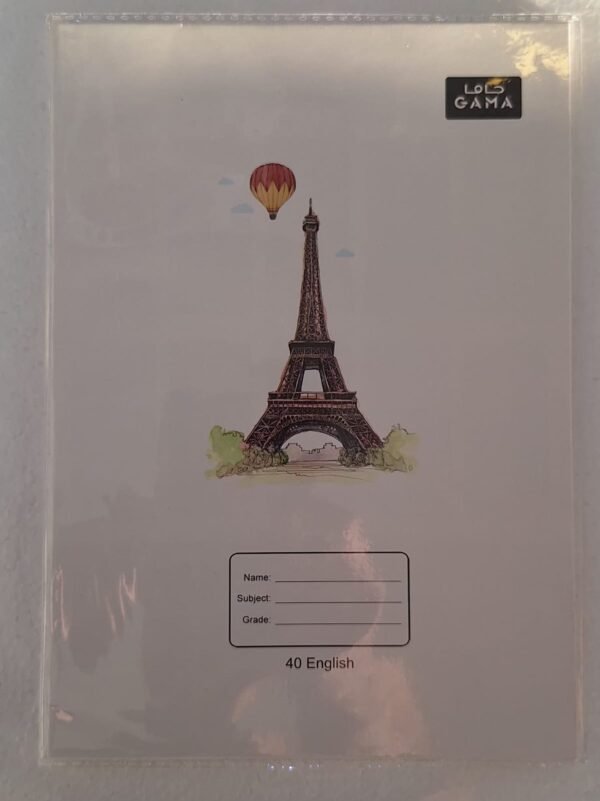 دفتر 40 ورقة انجليزى مجلد جاما 40-page English notebook, Jama binder