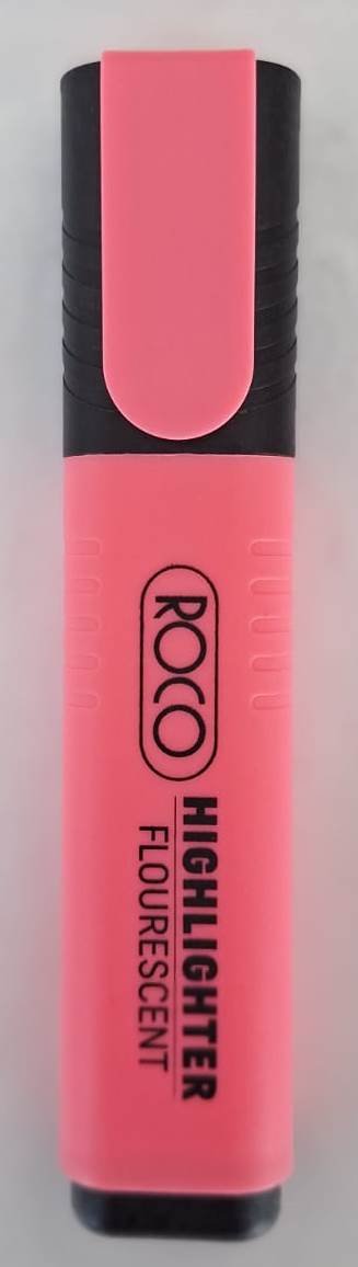 قلم تظهير لون وردي روكو Roco Pink Highlighter Pen