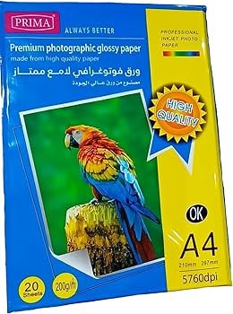 ورق فوتوغرافي لامع 180g/m A4