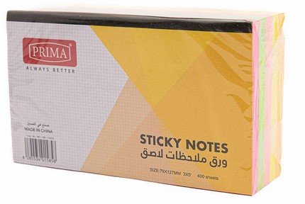 ورق ملاحظات ملون بريما 3*5 أنش Prima Colored Note Paper 3*5 inches