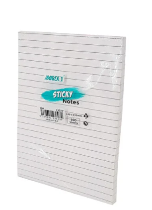 ورق ملاحظات مسطر ابيض بريما 4*6 Sticky Notes