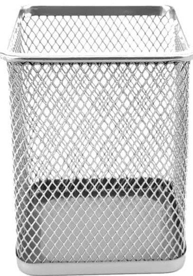 كاسة أقلام لون فضى Silver pencil case