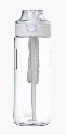 مطارة روكو لون أبيض750 مللى Roco Water Bottle, White, 750ml, 7246
