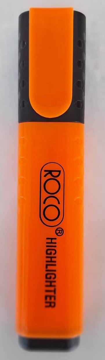 قلم تظهير لون برتقالى روكو Roco orange highlighter pen