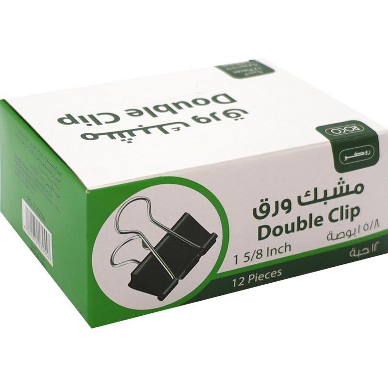 مشبك ورق روكو أسود 15/8 بوصة Roco Black 15/8 inch Paper Clip