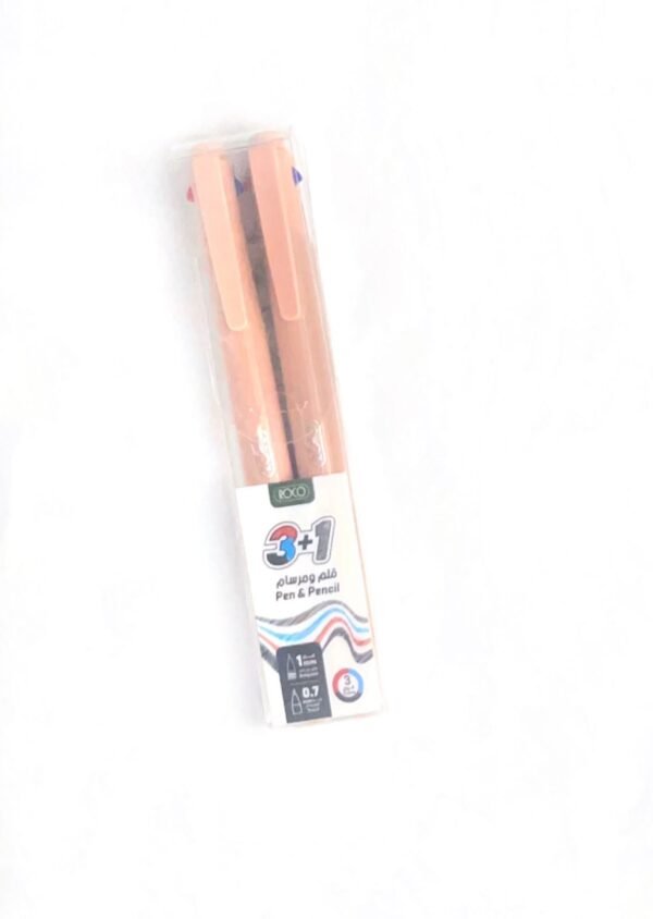 قلم جاف 4 لون بيج 4-point pen, beige