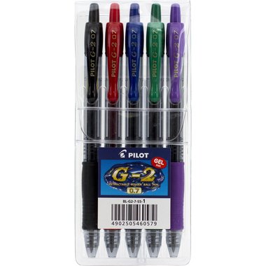 طقم أقلام أزرق 5 قلم  Pilot pen set G-2 0.7