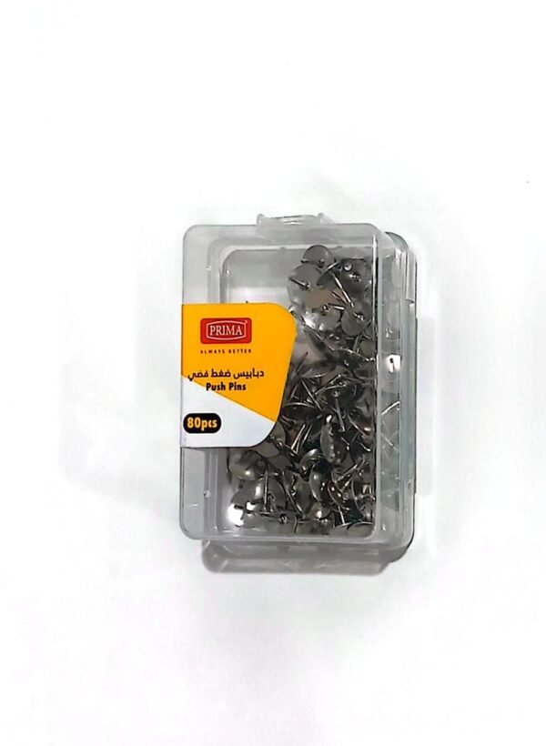 دبابيس ضغط فضي silver push pins #3516