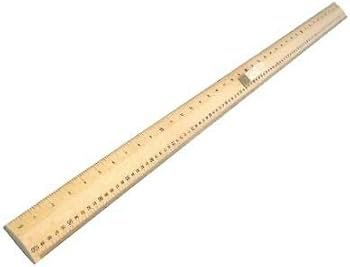 مسطرة خشب مع يد 1 متر Wooden ruler with 1 meter handle