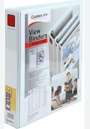 ملف ابيض 1.5 انش 4 حلقة White file 1.5 inch 4 rings