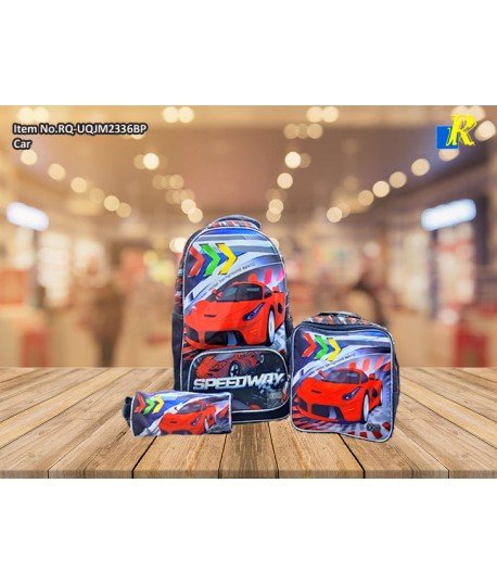 View larger School Bag - Roco Car Theme Print 3-Piece Backpack Set / Large Capacity / Light-Weight Item No.RQ-UQJM2336BP School Bag - Roco Car Theme Print 3-Piece Backpack Set / Large Capacity / Light-Weight Item No.RQ-UQJM2336BP School Bag - Roco Car The