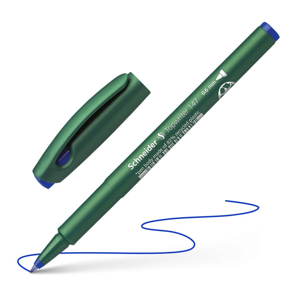 قلم حبر ازرق شنايدر Schneider Blue Ballpoint Pen 0.6m