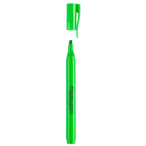 قلم تظهير اخضر فيبر كاستل فسFaber-Castell green highlighter pen