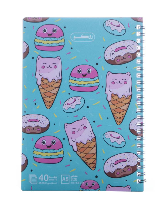 دفتر عربي 40سلك A5 روكو