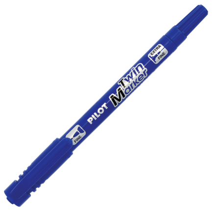 قلم تحديد مزدوج ازرق pilot sca-tm twin marker blue