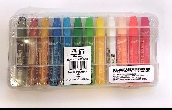 طقم اللوان شمعيه 12 لون بست