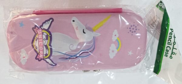مقلمة يونيكورن وردي Pink unicorn pencil case