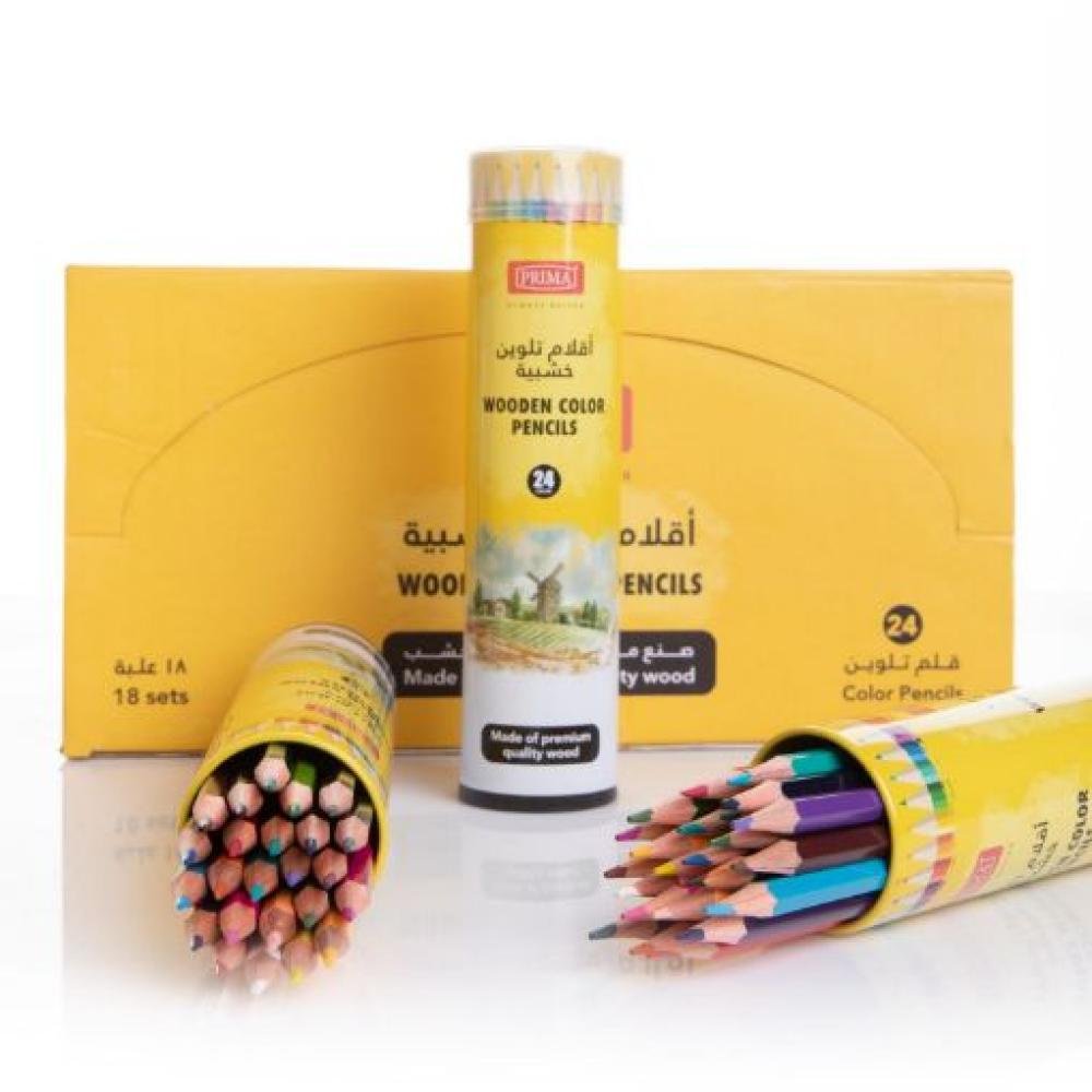الوان خشبي دائري 12 لون بريما