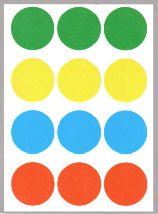 استيكر دائري ملون Colorful circular sticker #3505