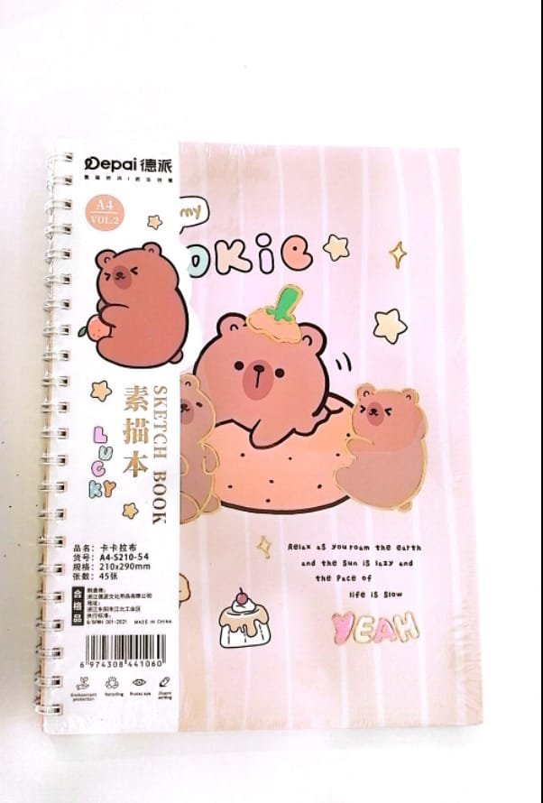 Teddy Bear Hardcover Sketchbook كراسة رسم مقوى دبدوب