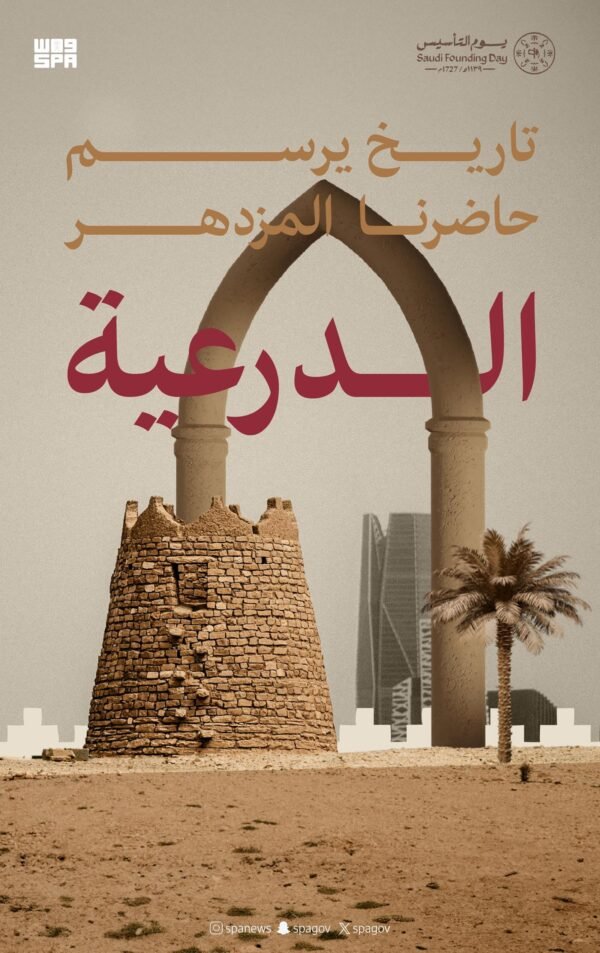 لوحة تاسيس الدرعية  60 × 90  Diriyah Foundation Panel 60 x 90