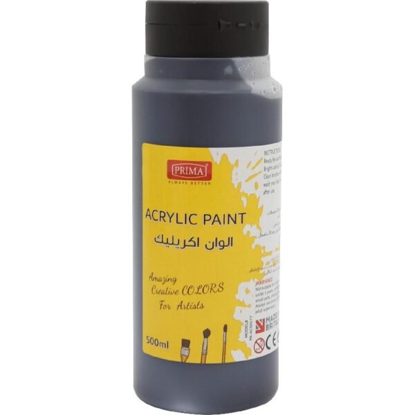 اللوان اكريليك اسود 500ملي