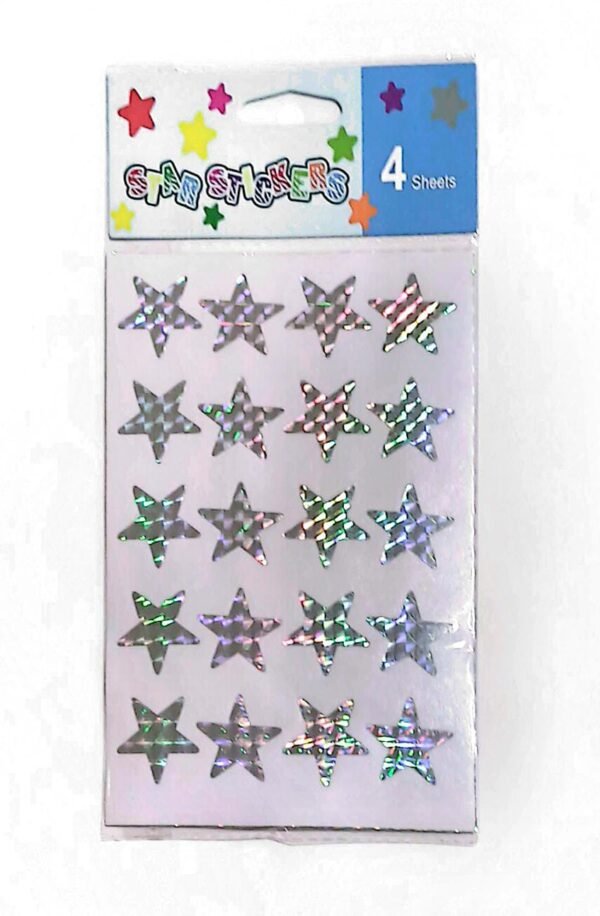 ستيكر نجوم فضي Silver star sticker #41771