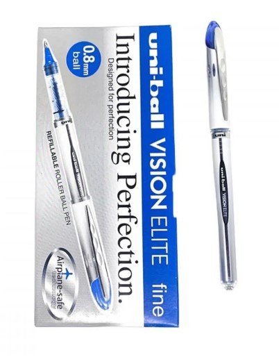 قلم يونى بول سائل فيجين ايليت 0.8 أزرق Uni-ball Liquid Pen Vision Elite 0.8 Blue