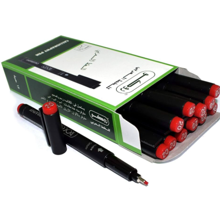قلم خط عربي احمر calligraphy pen roco red 3.0mm