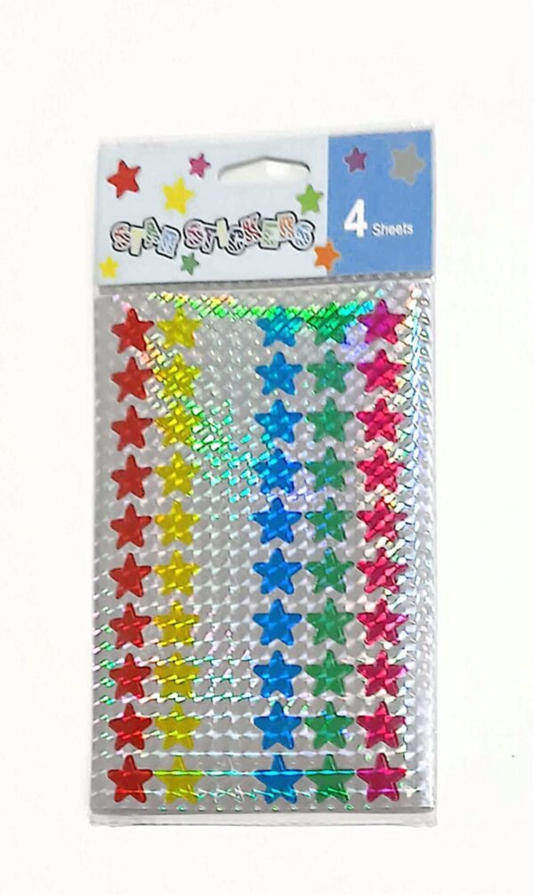 ستيكر نجوم ملون colorful star stickers #41769