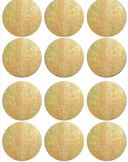 ستكر دوائر ذهبي Self-Adhesive Labels