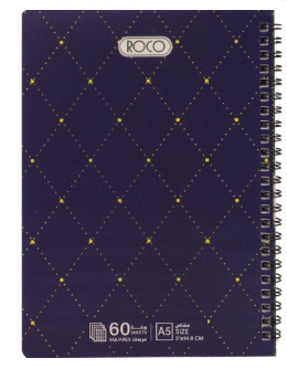 دفتر 60 انجليزي سلك روكو Roco 60 English Wirebound Notebook