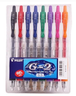 طقم قلم بايلوت 8 لون  Pilot 8 Color G2 0.5 Pen Set