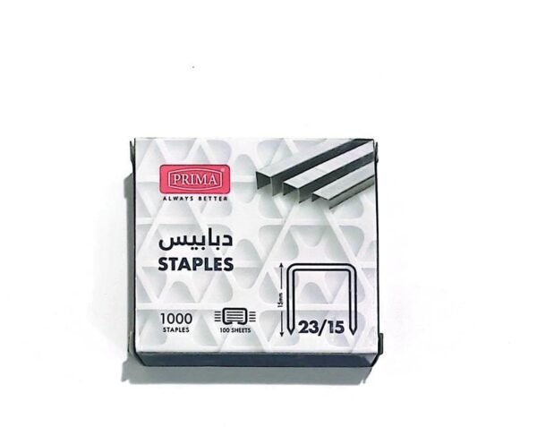 Prima 23/15 Staples دبابيس دباسة 23 / 15 بريما #3622
