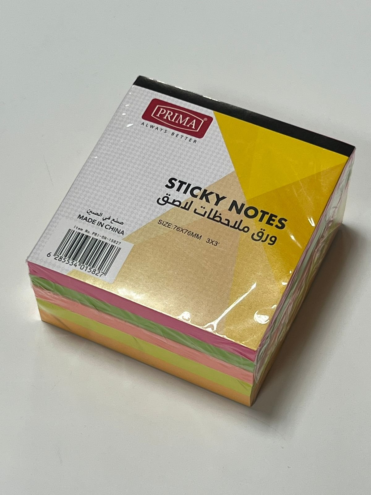 3*3 inch colored note paper ورق ملاحظات 3*3 انش ملون #3724