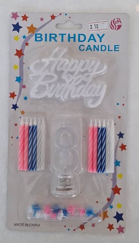 استاند شموع أعياد ميلاد رقم 8 Birthday candle stand number 8