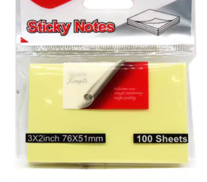 ورق ملاحظات أصفر --Yellow Post-it Note Paper 2*1.5 inch
