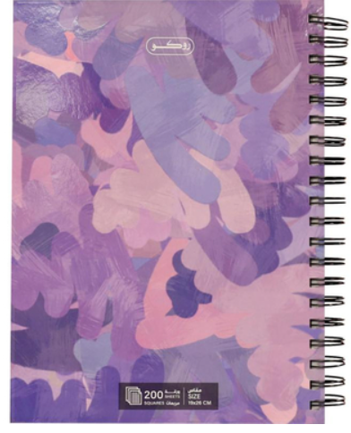 دفتر مربعات 200 روكو غلاف مقوى كبير Roco 200-squared notebook, large hard cover