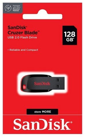 فلاش ميمورى 128جيجا سان ديسك SanDisk 128GB Flash Memory