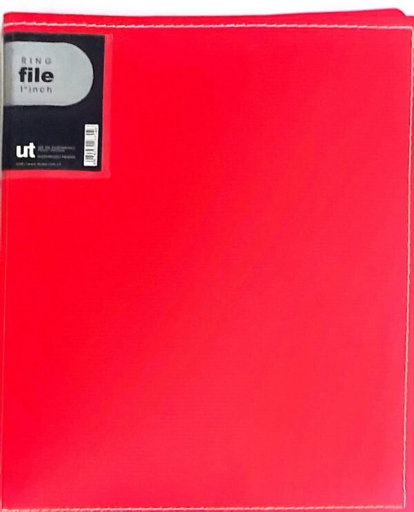 ملف حلقتين احمر غلاف خفيف file