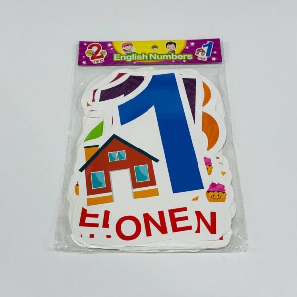 الارقام الانجليزية لوحة تعليمية