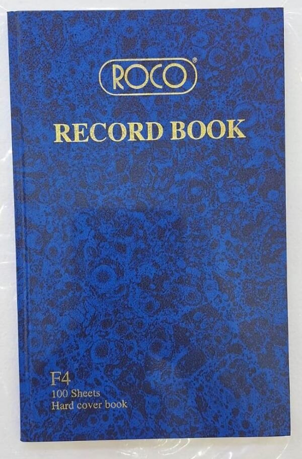 دفتر ريكورد أزرق 100 ورقة f4 Record notebook, blue, 100 sheets, F4
