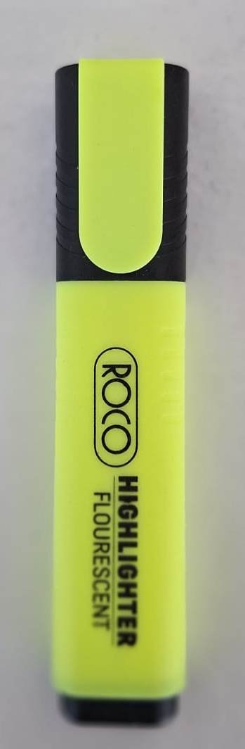 قلم تظهير أصفر روكو Roco yellow highlighter pen