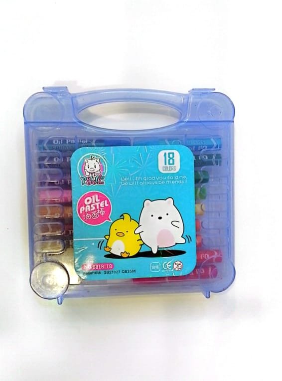 طقم اللوان شمعيه 18 لون بست