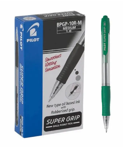 قلم بايلوت اخضر pilot super grip mgreen